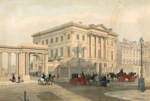 Apsley House og inngang til Hyde Park Corner, Piccadilly, London av English School