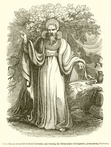 Arch Druid i sin fulle rettskostyme, og iført dommens brystplate, uttale setning av English School