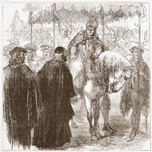 Erkebiskop Arundel i Oxford, illustrasjon fra The History of Protestantism av James Aitken Wylie (1808-1890), pub. 1878 av English School