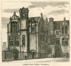 Arkitektur til London School Board: Gideon Road School, Battersea, London av English School