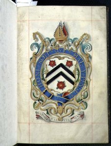 Archiv 3693 fol.1 Wappen aus einem Benefaction Book of New College, Oxford