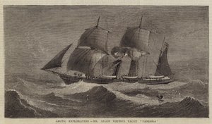 Arctic Exploration, Mr Allen Youngs yacht "Pandora" (gravering) av English School