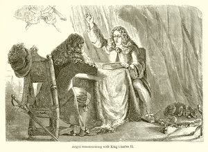 Argyll protesterer med kong Charles II av English School