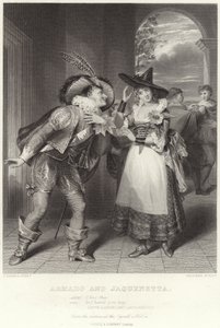 Armado og Jaquenetta, Loves Labor Lost, Act I, Scene II av English School