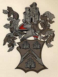 Våpen gitt til Masons Company of London, 12. Edward IV, 1472-73, fra The History of Freemasonry, bind II, utgitt av Thomas C. Jack, London, 1883 av English School