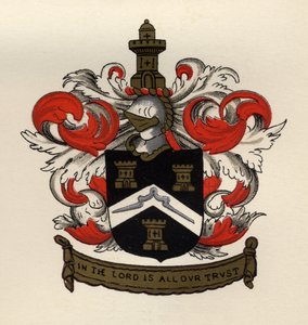 Arms of the Free Masons of the Gateshead Chapter, 1671, fra The History of Freemasonry, bind II, utgitt av Thomas C. Jack, London, 1883 av English School