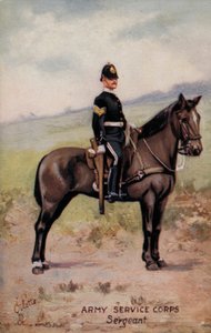 Army Service Corps, sersjant (farge litho) av English School