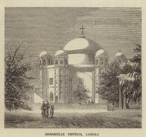 Arnakulle kirke, Lahore (gravering) av English School