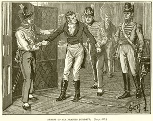 Arrestasjon av Sir Francis Burdett av English School
