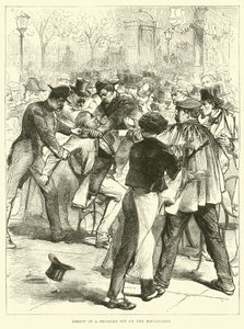 Arrestasjon av en prøyssisk spion på Boulevardene, september 1870 av English School