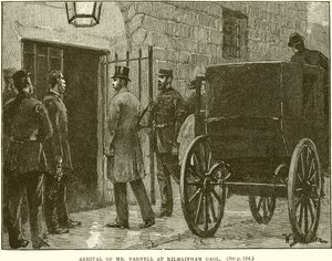 Ankomst av Mr. Parnell til Kilmainham Gaol av English School