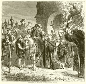 Ankomst av Wolsey til Leicester Abbey av English School