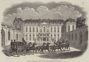 Ankomst av Bey of Tunis, ved Palais d
