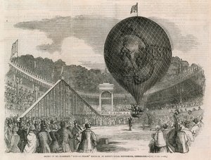 Oppstigning av Mr Hamptons Erin-go-bragh ballong, ved Battys Royal Hippodrome, Kensington av English School