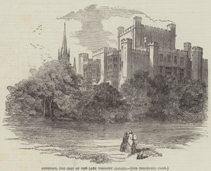 Ashridge, setet til avdøde Viscount Alford (gravering) av English School