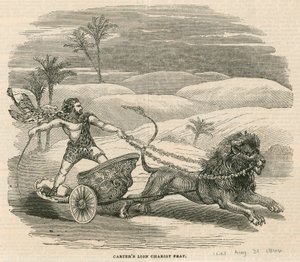 Astleys Amphitheatre, London - Carters lion chariot feat av English School