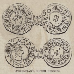 Athelstans Silver Pennies (gravering) av English School