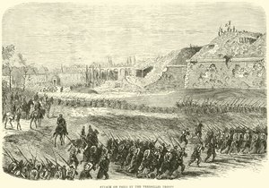 Angrep på Paris av Versailles-troppene, mars 1871 av English School