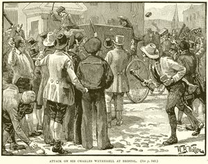Angrep på Sir Charles Wetherell ved Bristol av English School