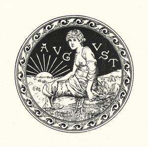 August (gravering) av English School