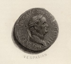 Aureus-mynt, fra Vespasian-tiden, Titus Flavius Vespasianus