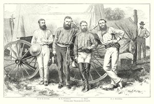 Australia: Overland Telegraph Party (gravering) av English School