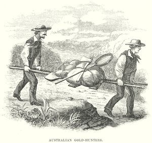 Australske gulljegere (gravering) av English School