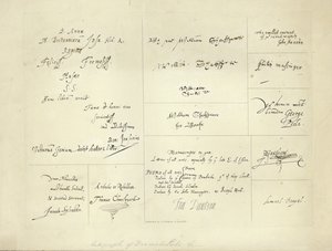 Autografer av dramatiske diktere av English School