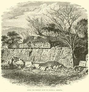 Aztec (eller Toltec) ruin i Mellom-Amerika av English School