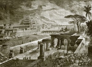 Babylon tatt av hæren til Kyros den store av English School
