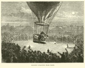 Ballong med start fra Paris, september 1870 av English School