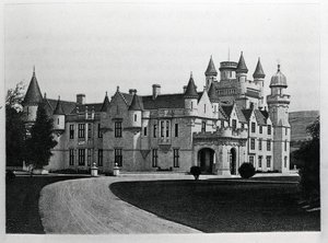 Balmoral Castle (litho) av English School