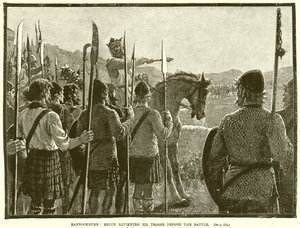 Bannockburn: Bruce gjennomgår troppene sine før slaget