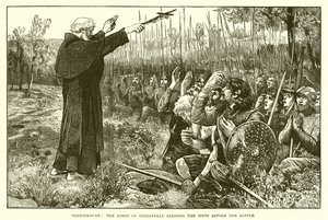 Bannockburn: Abbeden av Inchaffray velsigner skottene før slaget av English School