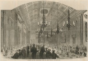 Bankett i fiskehandlerhallen på Lord Mayors Day av English School