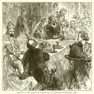 Bankett ved ekteskapet til Henry III og Eleanor av Provence, 1236 av English School