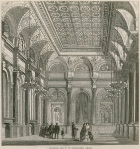 Banqueting Hall of the Clothworkers Company, Mincing Lane, London av English School
