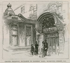 Barber Surgeons Hall, Monkwell Street, London av English School