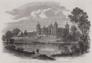 Baron Rothschilds Chateau, Ferrieres, nær Paris, nylig besøkt av franskmennenes keiser (gravering) av English School