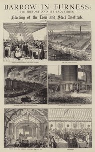 Barrow-in-Furness, dens historie og dens industri (gravering) av English School
