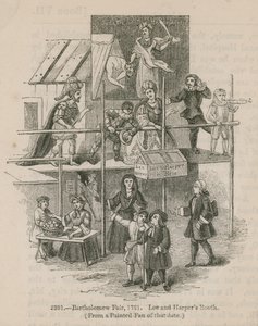 Bartholomew Fair, 1721; Lee og Harpers Booth av English School