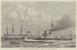 Slagskip fra 1800 og 1875, Nelsons «seier» og «ødeleggelsen» (gravering) av English School