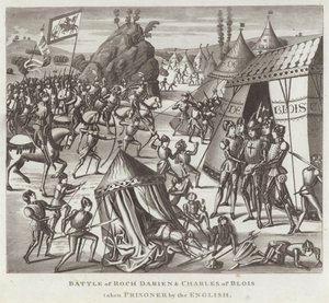 Slaget ved Roch Darien og Charles av Blois tatt til fange av engelskmennene av English School
