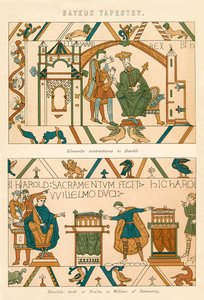 Bayeux-teppet (fargelitografi) av English School