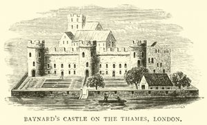 Baynards Castle på Themsen, London av English School