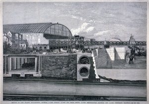 Bazalgette, Themsen Embankment, 1867 av English School