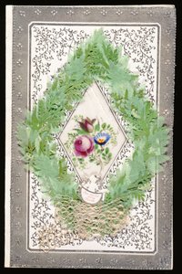 Be Mine Only Mine, Valentine-kort, ca. 1830 (fargelitho på papir) av English School