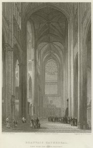 Beauvais-katedralen, utsikt fra det nordlige transeptet (gravering) av English School