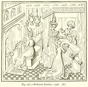 Soverom interiør; 1400 av English School