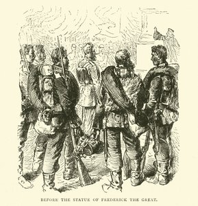 Før statuen av Fredrik den store, mai 1871 av English School